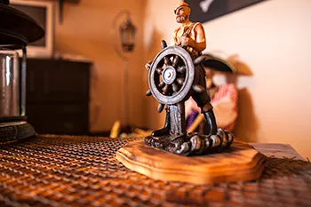 Pirate Suite interior with ship cabin design